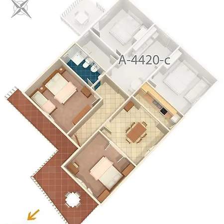 Zavalatica 4420b דירה Čara